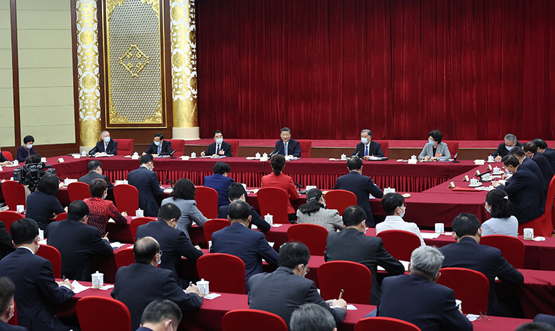 3月6日,中共中央总书记、国家主席、中央军委主席习近平看望参加全国政协十三届五次会议的农业界、社会福利和社会保障界委员,并参加联组会,听取意见和建议。中共中央政治局常委、全国政协主席汪洋参加看望和讨论。新华社记者 王晔 摄 3月6日,中共中央总书记、国家主席、中央军委主席习近平看望参加全国政协十三届五次会议的农业界、社会福利和社会保障界委员,并参加联组会,听取意见和建议。中共中央政治局常委、全国政协主席汪洋参加看望和讨论。新华社记者 王晔 摄
